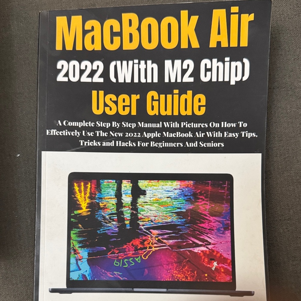 Apple MacBook Air 2022 User Guide - Black and Yellow